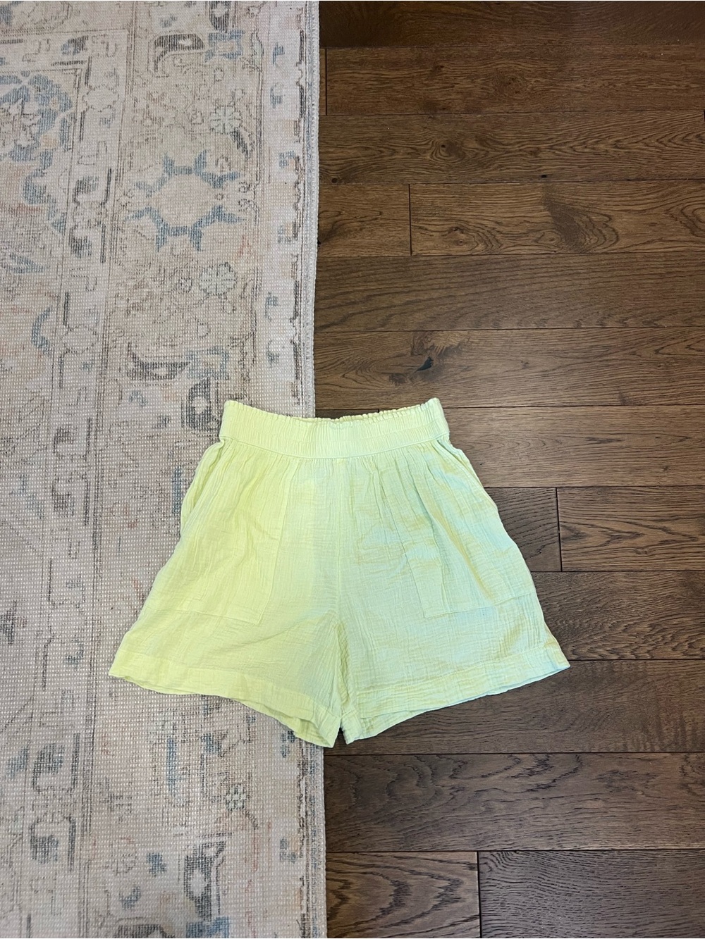 Light Lime Women's Drawstring Waist Shorts